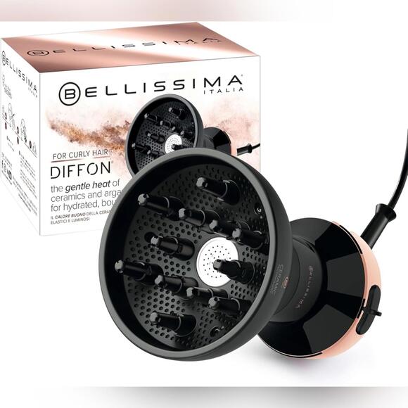 NIB Bellissima Diffon Ceramic Diffuser Hair Dryer for Curly Hair, 2-in-1 - Picture 1 of 10